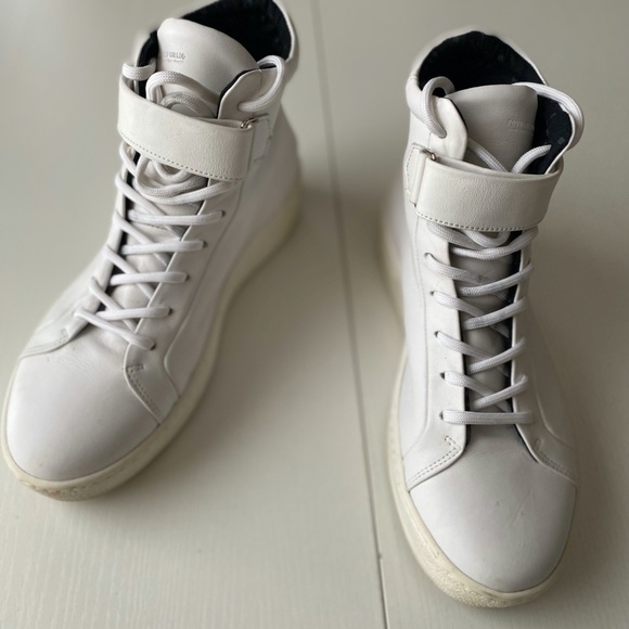 Royal Republiq High Ankle Leather Lace-Up Sneakers with Velcro Straps Size 9 - Picture 10 of 12